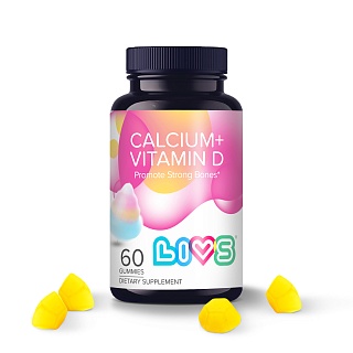 ЛИВС Кальций+Д3 сах вата-фрукты-ягоды пастил жев N60 (Майя Фуд Индастрис)