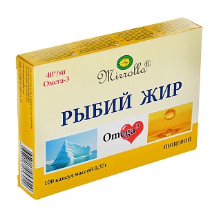 Рыбий жир Мирролла пищ капс 0,37г N100 (Мирролла)