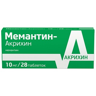 Мемантин-Акрихин таб п/пл/о 10мг N28 (Акрихин)