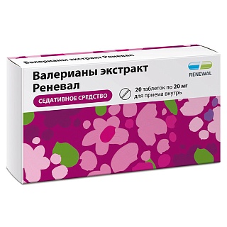 Валерианы экстр Реневал таб п/пл/о 20мг N20 (Обновление)