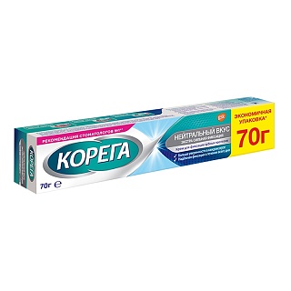 Корега крем д/фикс зуб протез нейтрал вкус 70г (Глаксо)