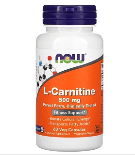 Нау Фудс Ацетил Л-карнитин 500мг N50 (Нау Фудс)