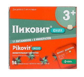 Пиковит Юник таб жев N54 (КРКА)