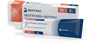 Ибупрофен гель 5% 50г (Вертекс)