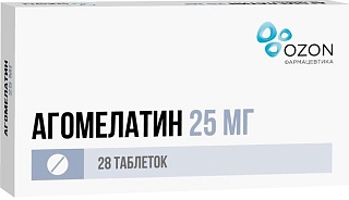 Агомелатин таб п/пл/о 25мг N28 (Озон)