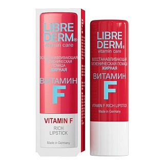 Либридерм Витамин F помада гигиен восст жирн 4,0г (Зелдис)