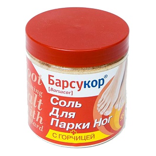 Барсукор соль д/парки ног с горчицей 550г (Зелдис)