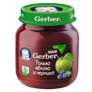 Купить гербер пюре яблоко/черника 130г (нестле) Гербер пюре яблоко/черника 130г (Нестле)