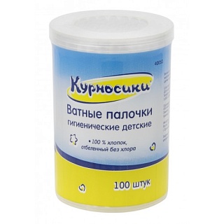 Курносики Ватные палочки N100 40052 (Мир Детства)